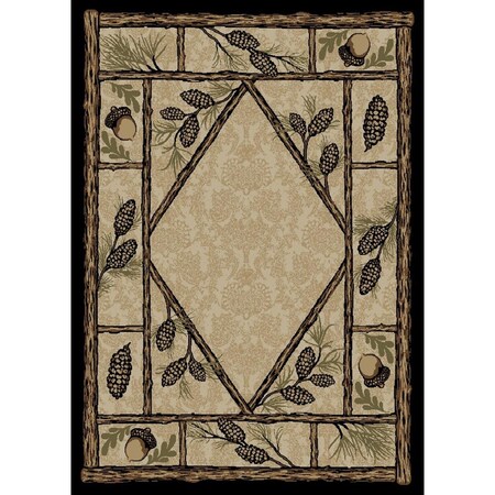 Sleep Ez 5 ft. 3 in. x 7 ft. 3 in. American Destination Brasstown Bald Area Rug, Multi Color SL2621693